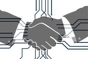 Digitaler Handshake (Symbolbild: Digitalisierung)