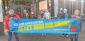 ver.di-Streik am 07.10.2020 bei der Minijob-Zentrale in Essen