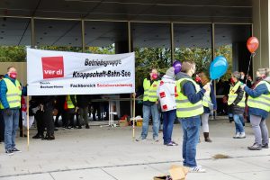 ver.di KBS im Streik (20.10.2020): Aktion am Knappschaftshochhaus