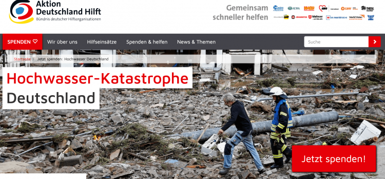 Aktion Deutschland Hilft: Hochwasser-Katastrophe Deutschland