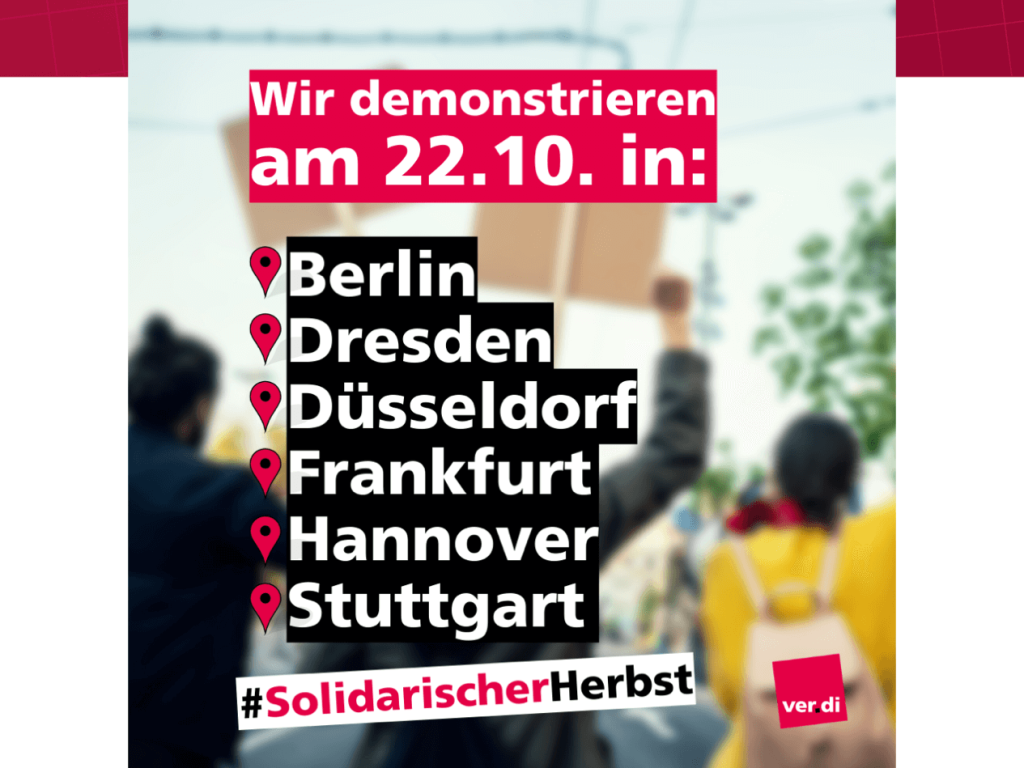 Demonstration #SolidarischerHerbst am 22.10.