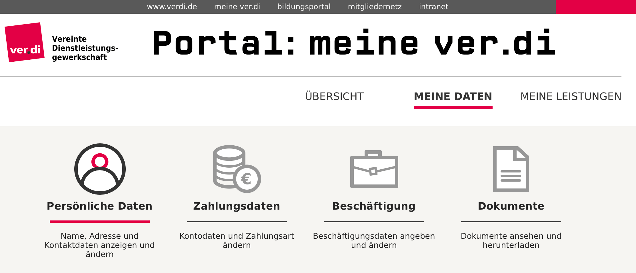 Portal: meine ver.di